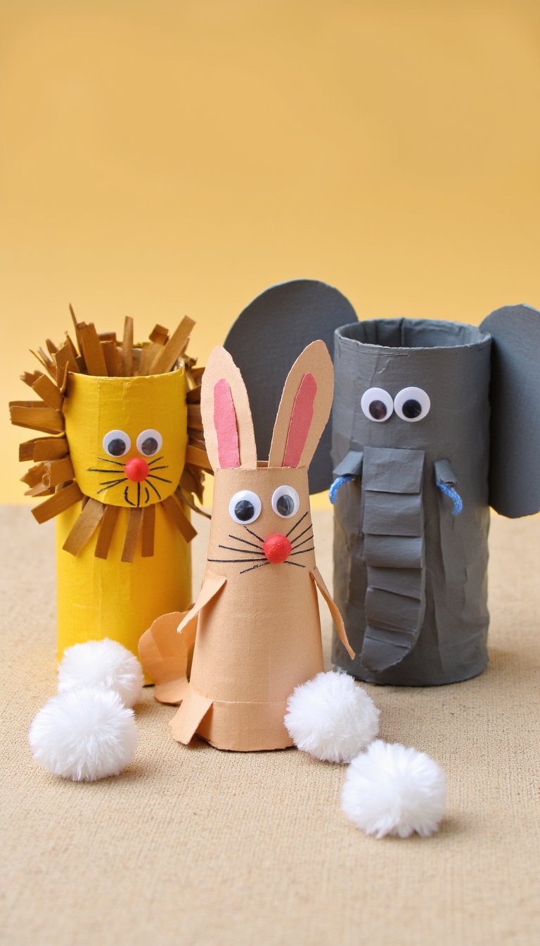 15. Toilet Paper Roll Zoo