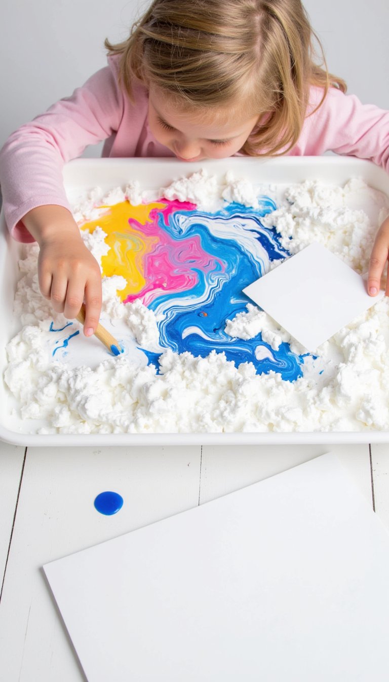 27. Shaving Cream Marbling