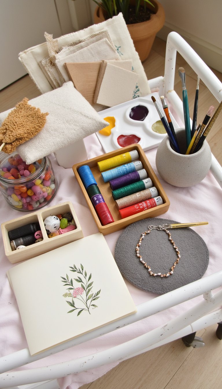 7. A Mobile Craft Cart or Island