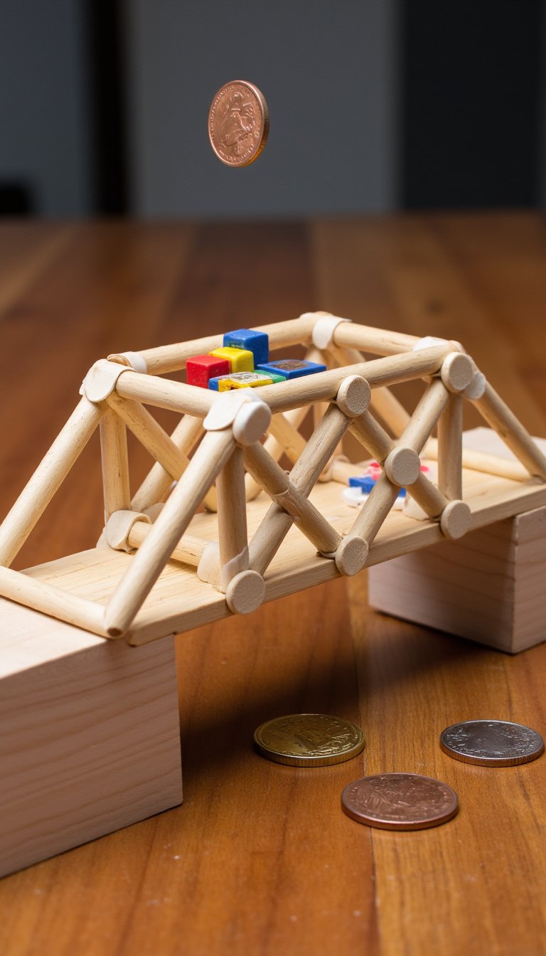 26. Sturdy Popsicle Stick Bridge Challenge