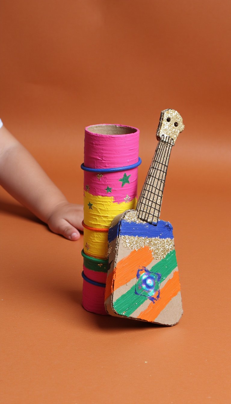 5. Cardboard Tube Guitars