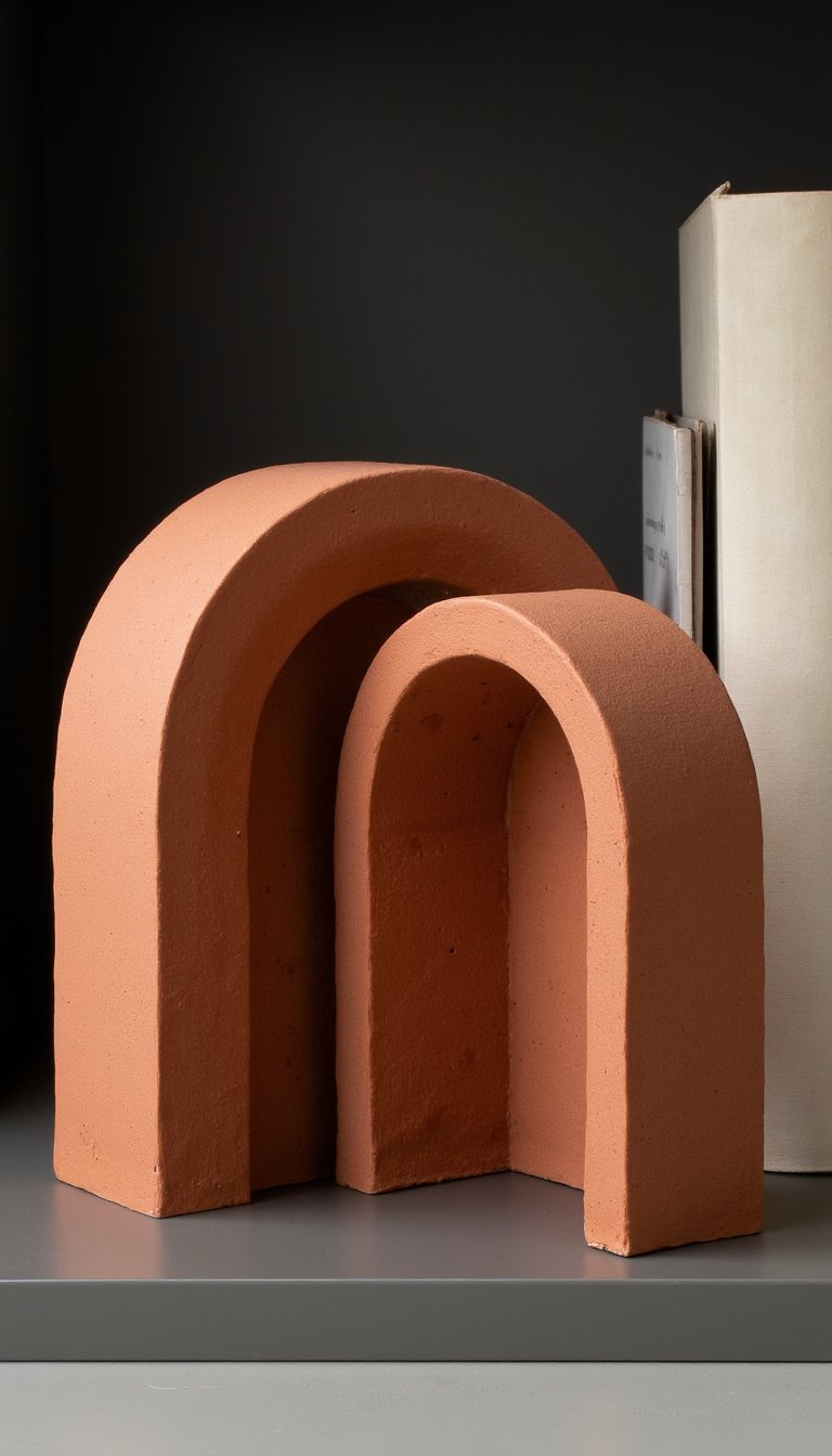 16. Modern Clay Bookends
