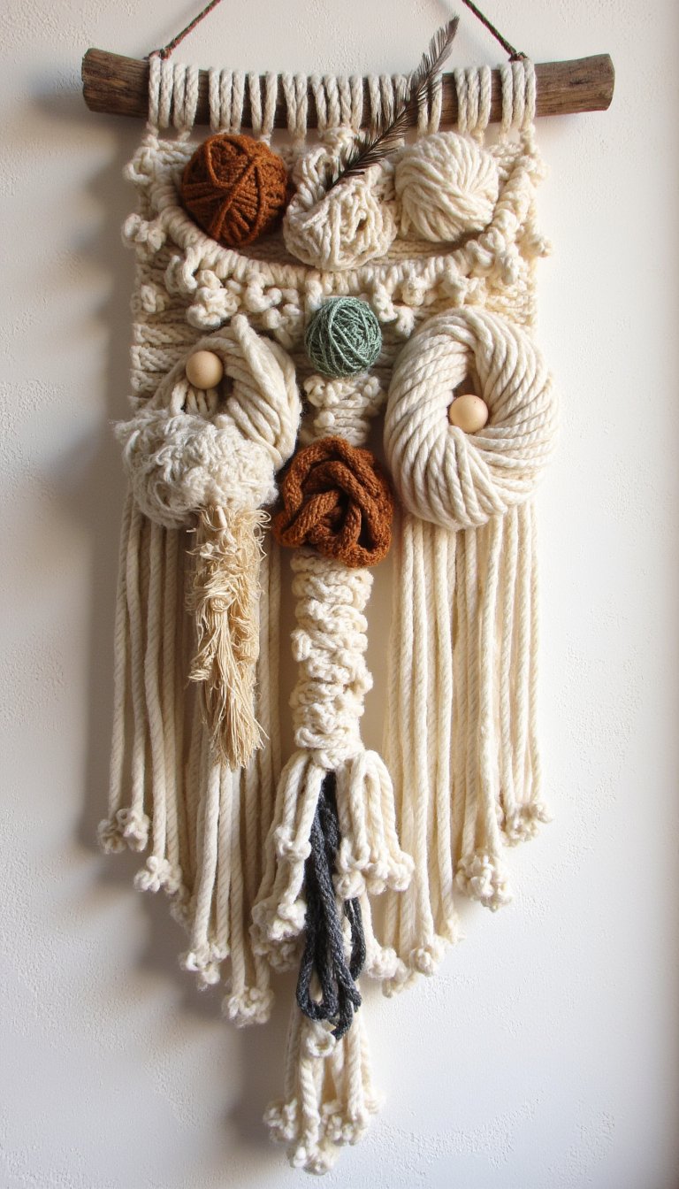 25. Textured Yarn Wall Hangings