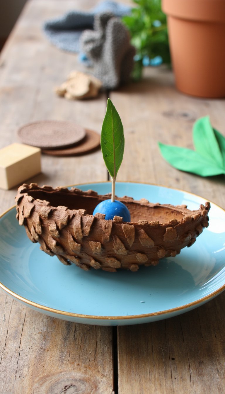 20. Pine Cone Sailboat