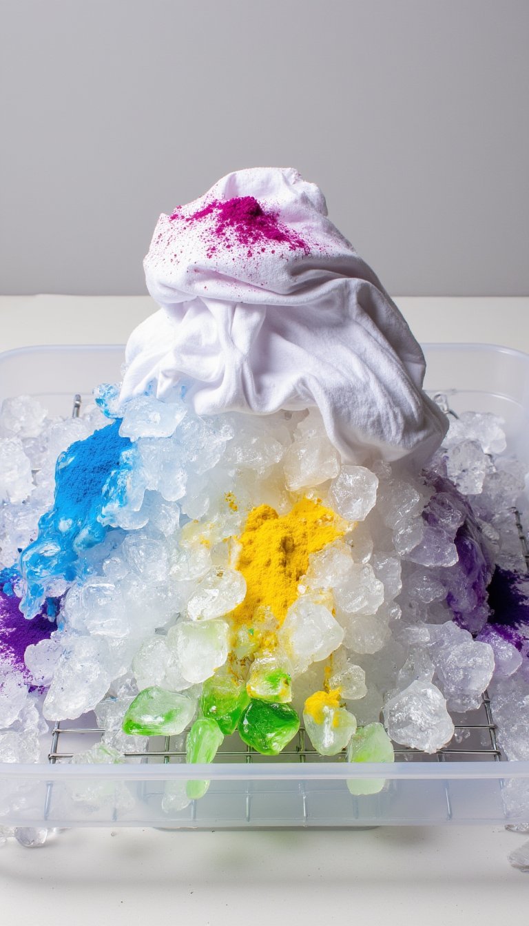 2. Custom Tie-Dye with Ice & Dye Techniques