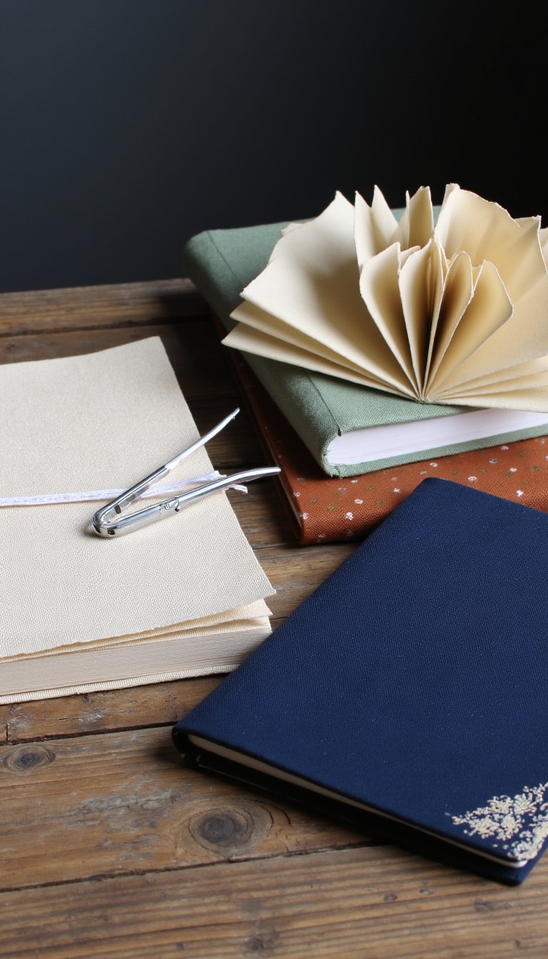4. Fabric-Wrapped Hardcover Journals