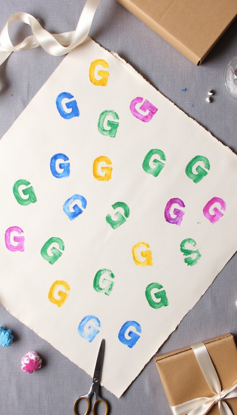 12. "G is for My Gift" Wrapping Paper