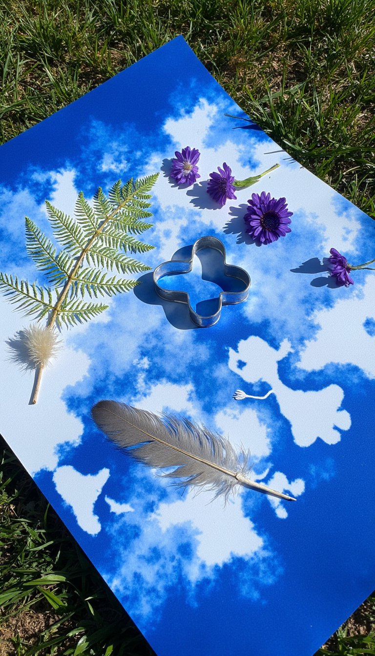 10. Sun Print Art with Nature