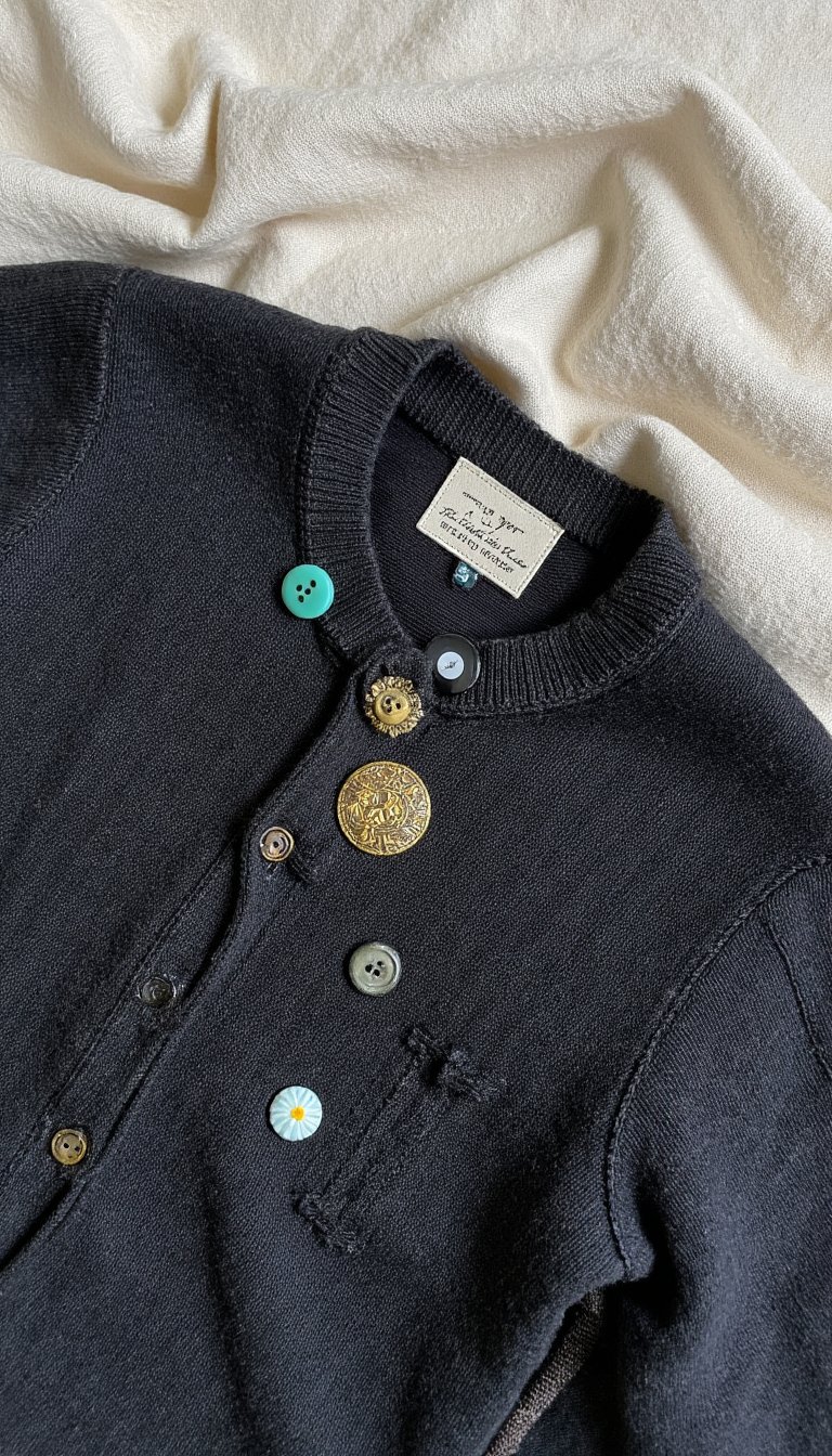 20. The Upcycled Button Cardigan
