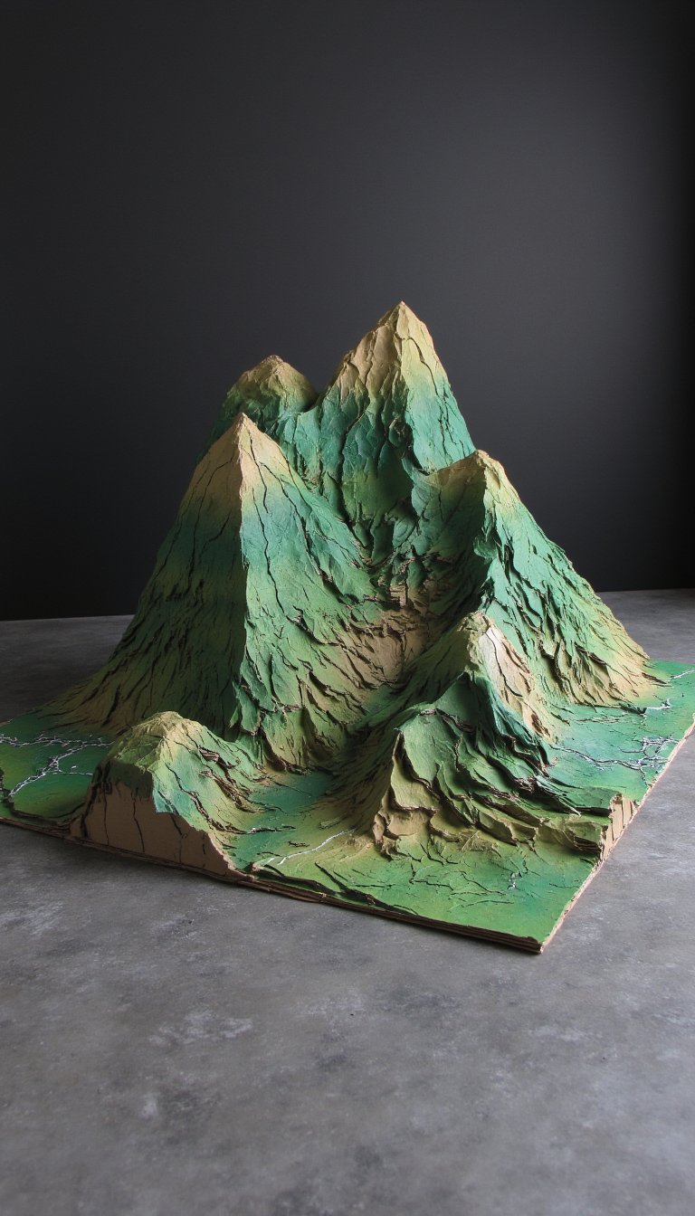 24. 3D Topographical Map Art