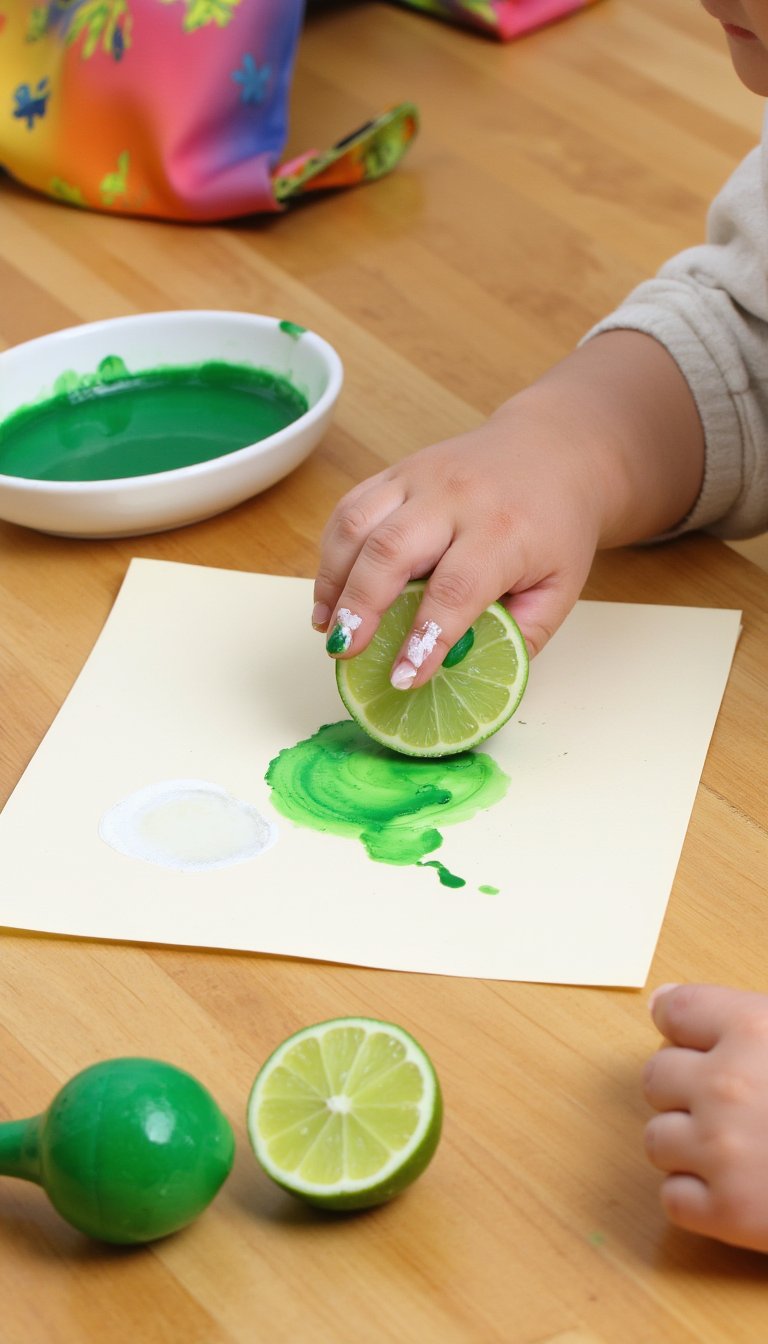 17. Citrus Stamp Art