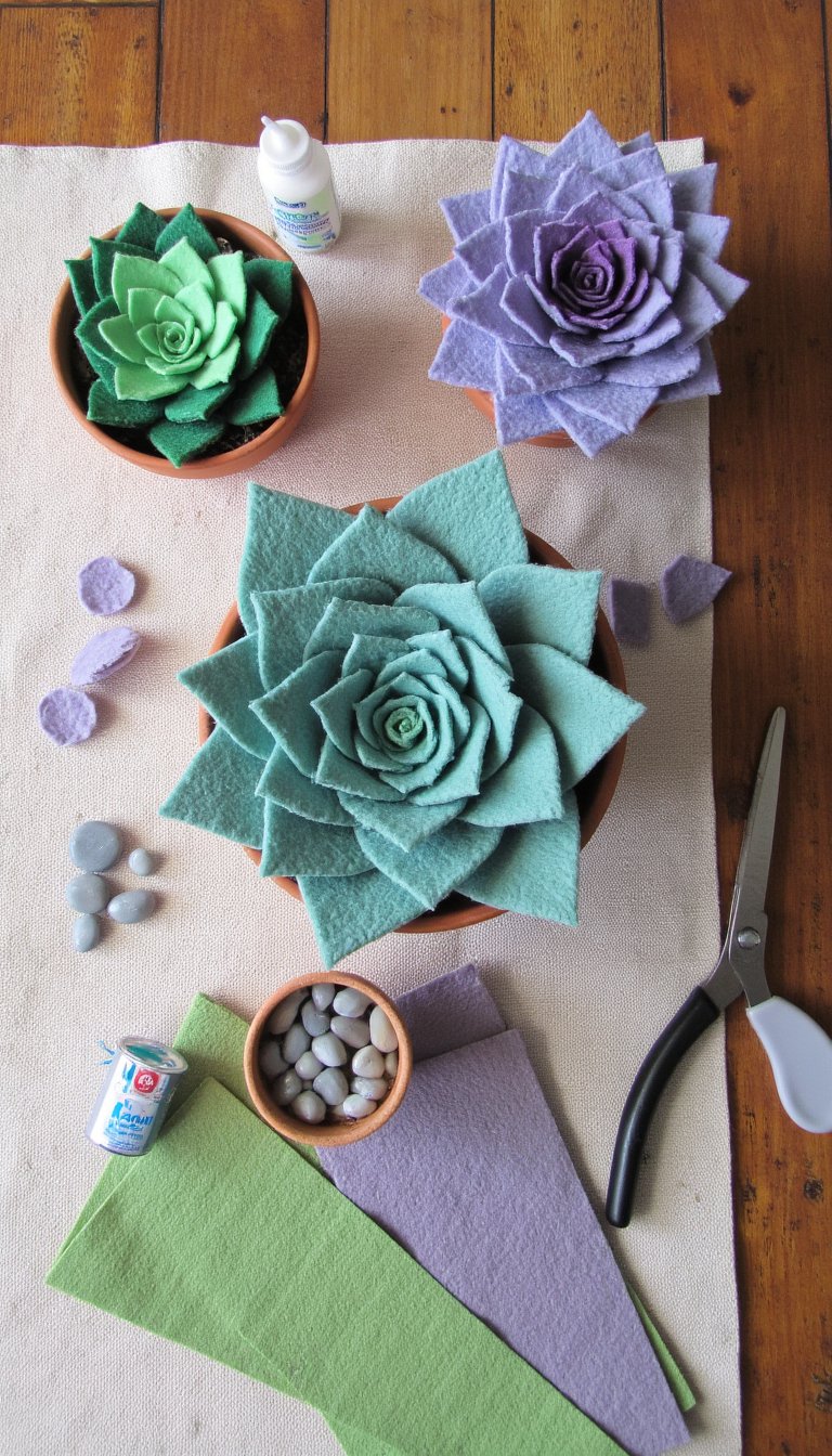 20. Felt Succulents