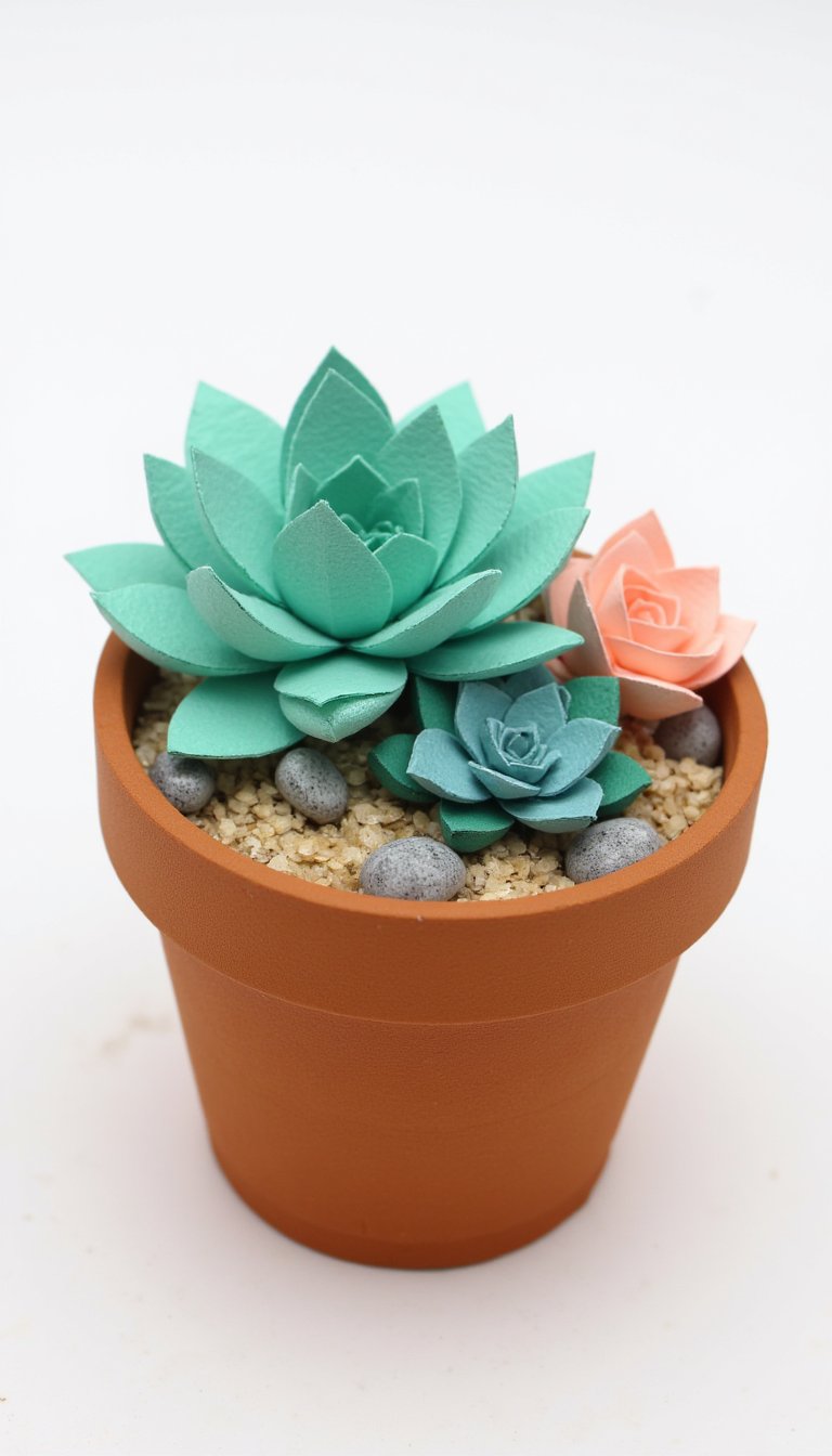 4. Mini Paper Succulent Garden