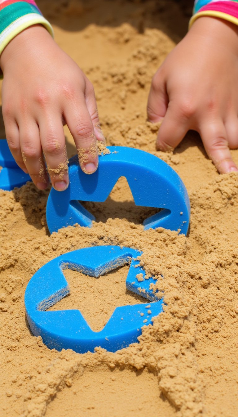 14. Pool Noodle Sand Stampers