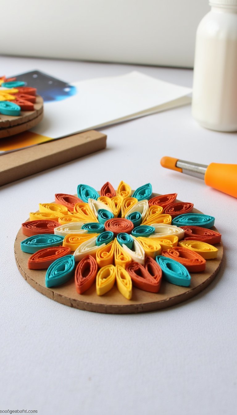 14. Beginner's Paper Quilling Coaster