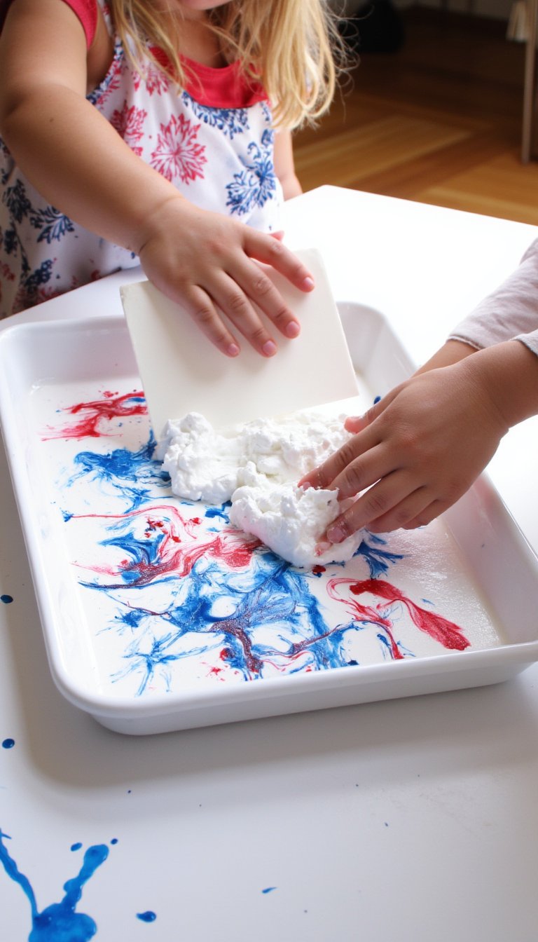 15. Shaving Cream Firework Prints