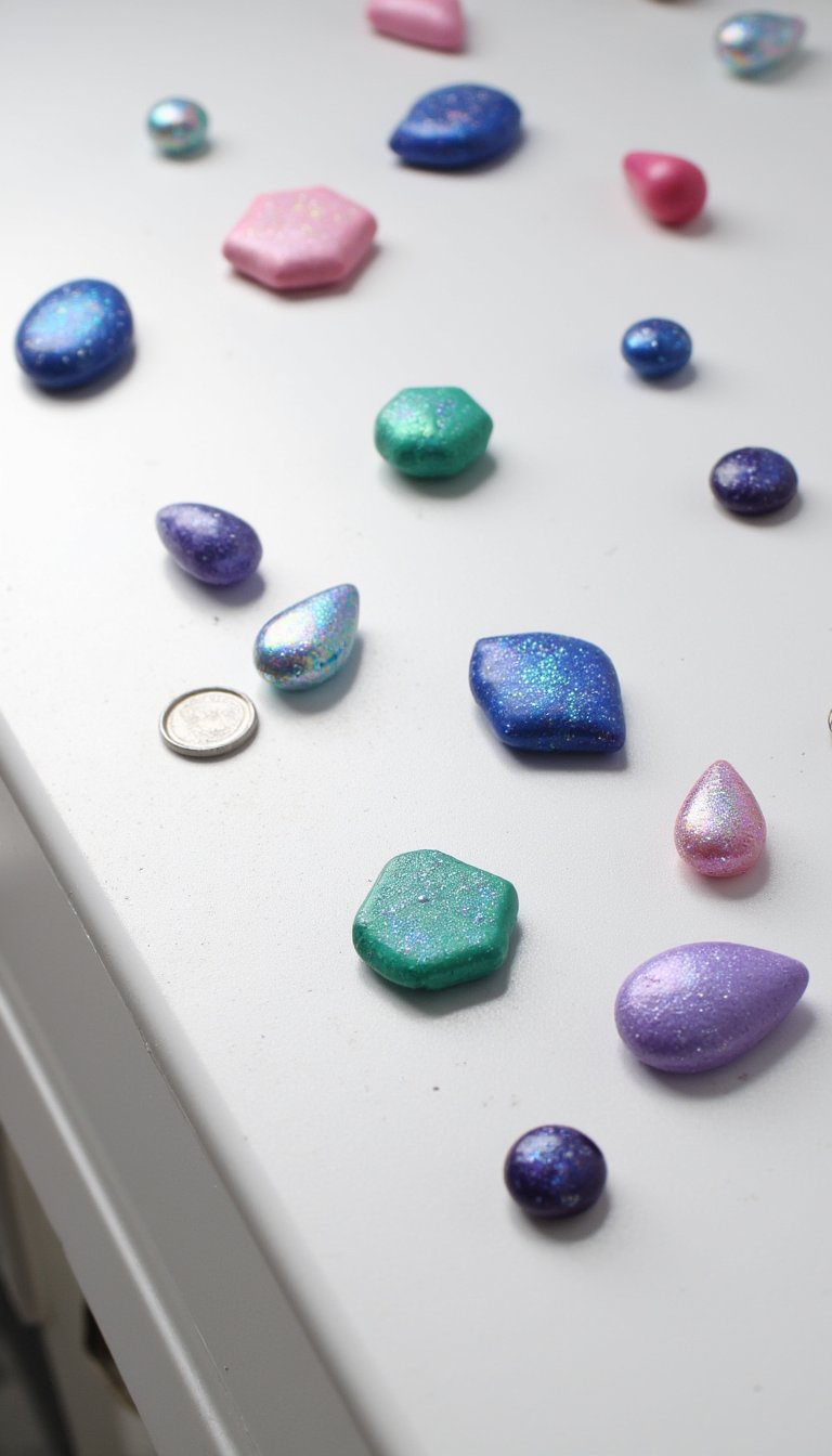 10. Clay Gem Magnets