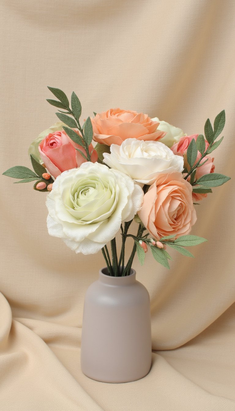 10. Everlasting Fabric Flower Bouquet