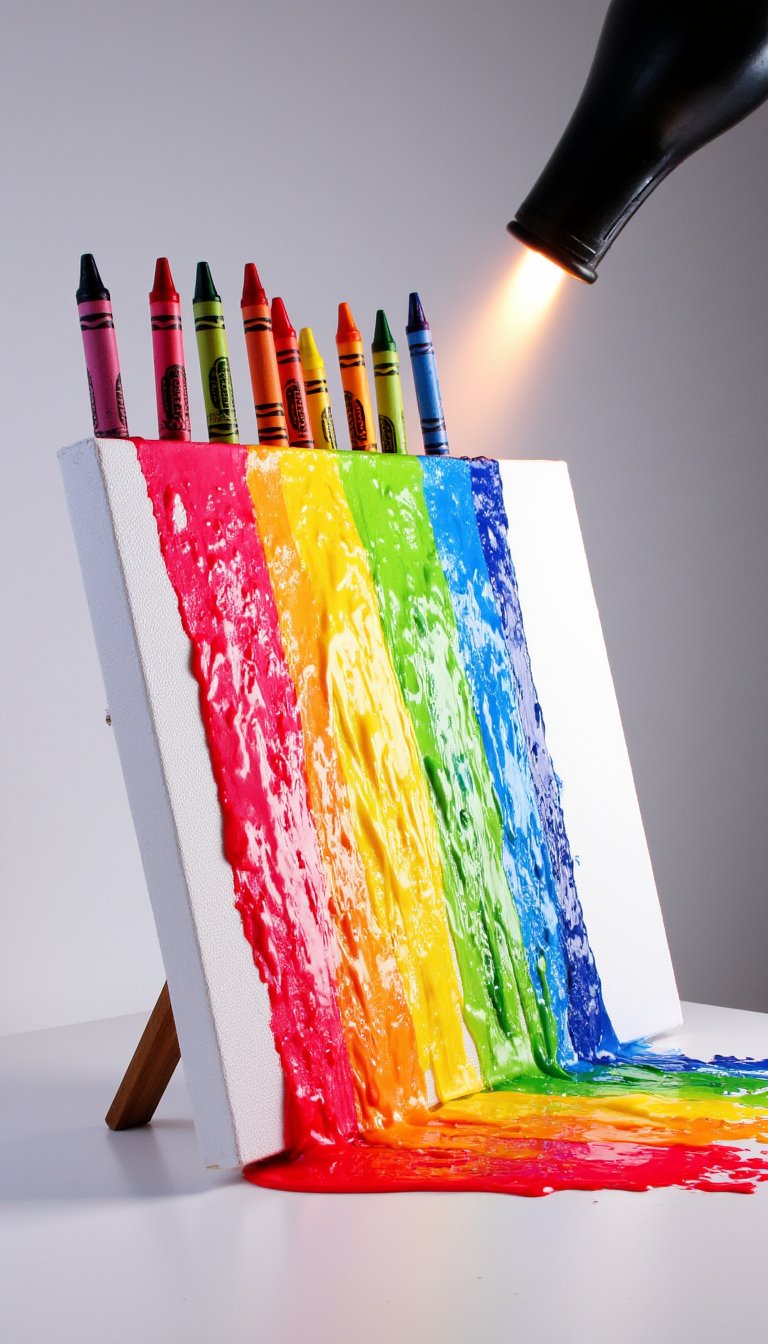 21. Melted Crayon Art