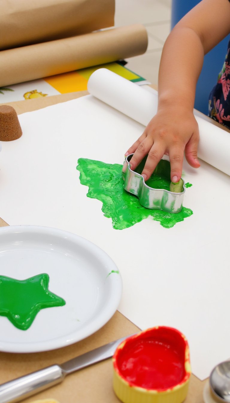 11. Cookie Cutter Sponge Prints