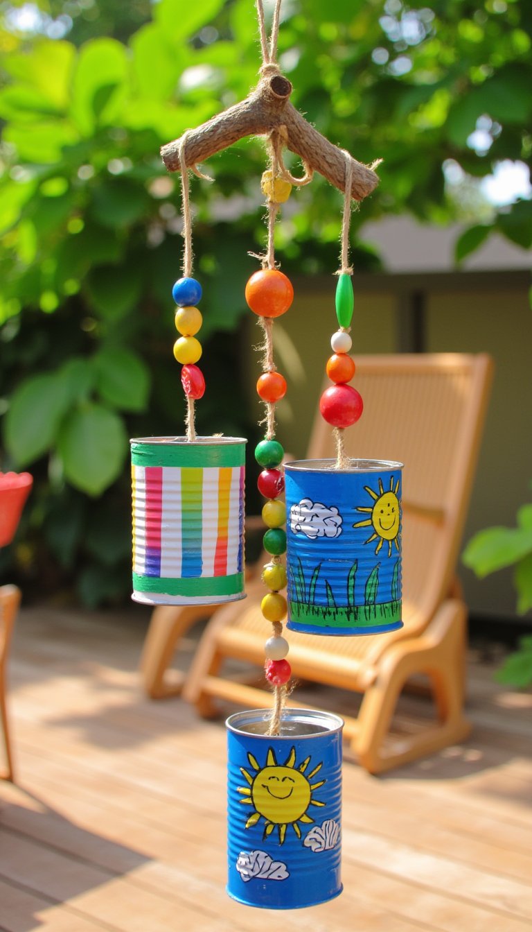 6. Tin Can Wind Chimes