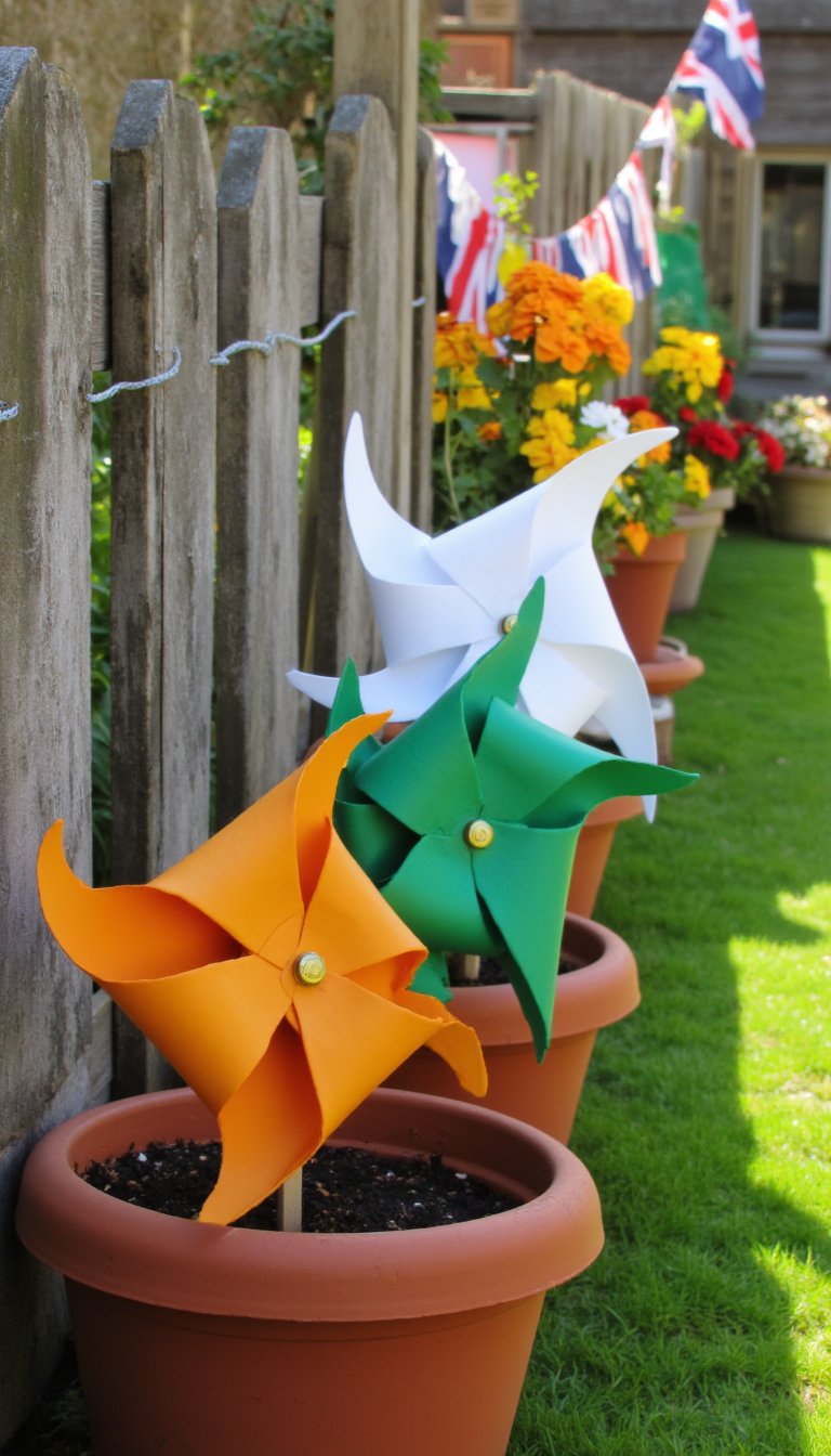 13. Patriotic Paper Pinwheels