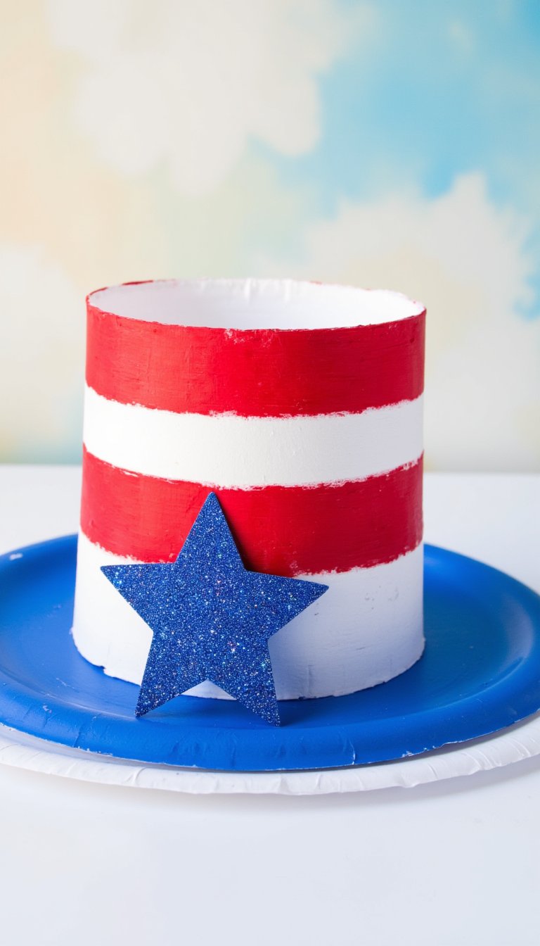 8. Paper Plate Uncle Sam Hat