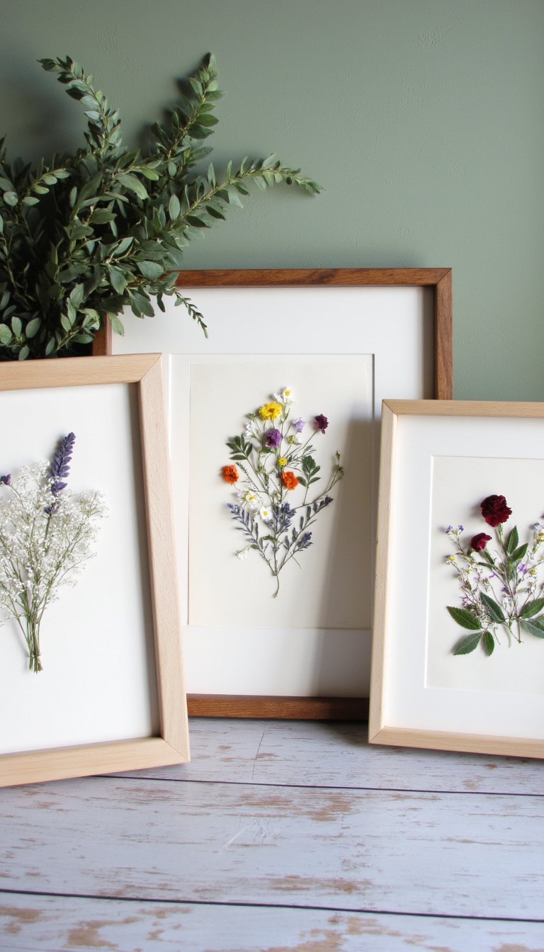 3. Pressed Flower Art in Frames
