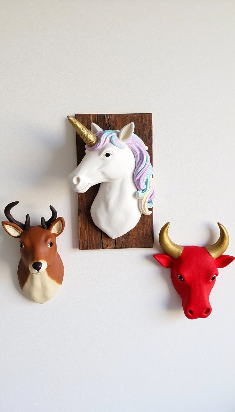 25. 3D Animal Wall Heads