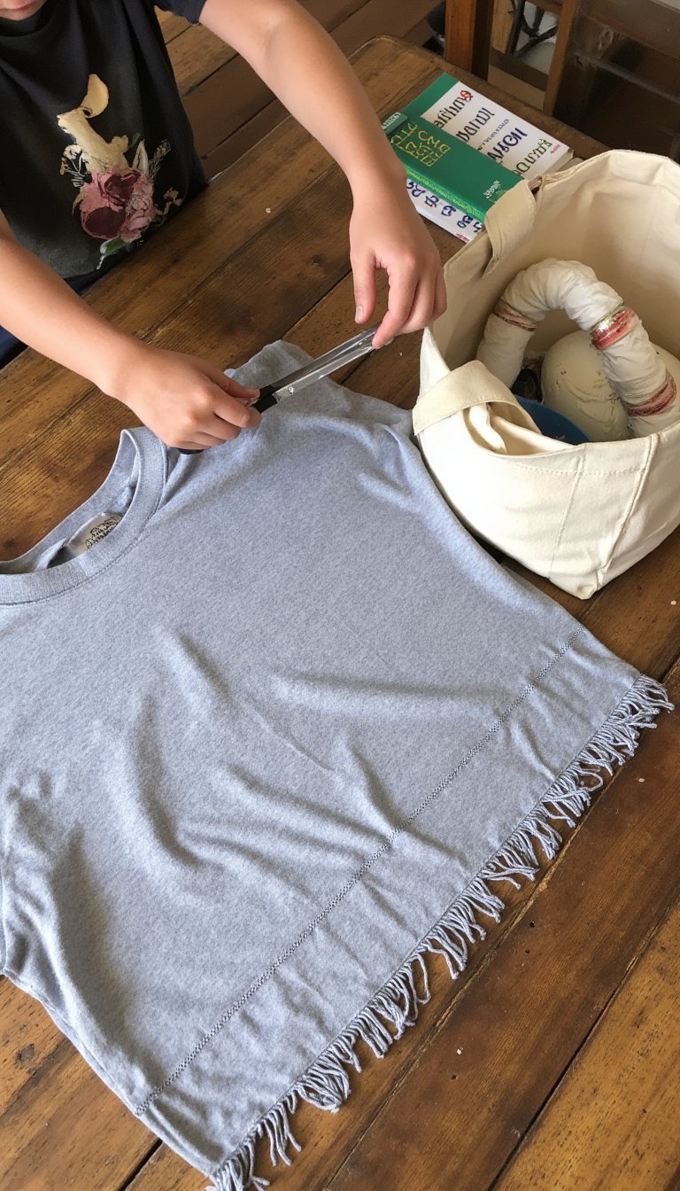 13. Old T-Shirt tote Bags