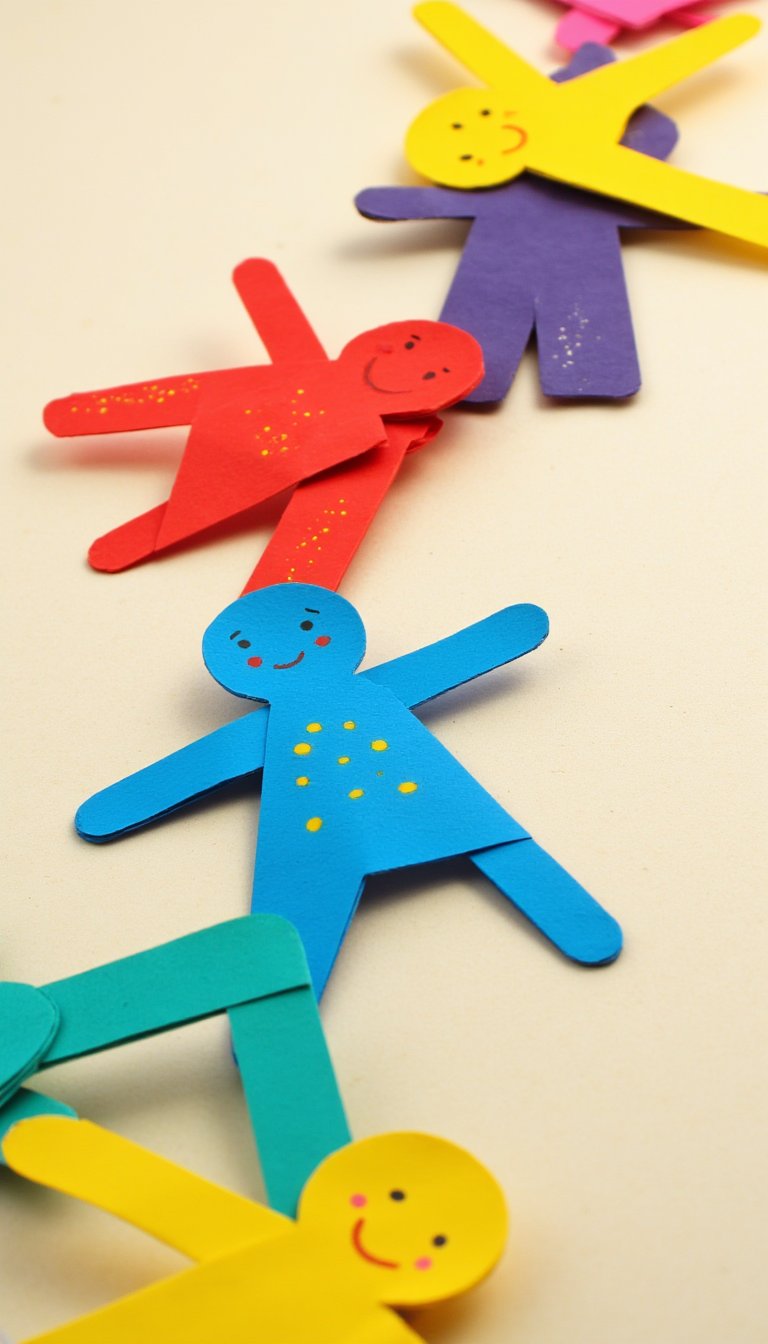 10. Accordion Fold Paper Friends