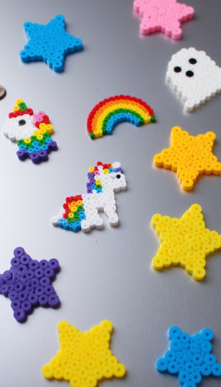 15. Perler Bead Pixel Art Magnets