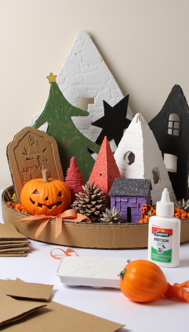 29. Cardboard Seasonal Decor