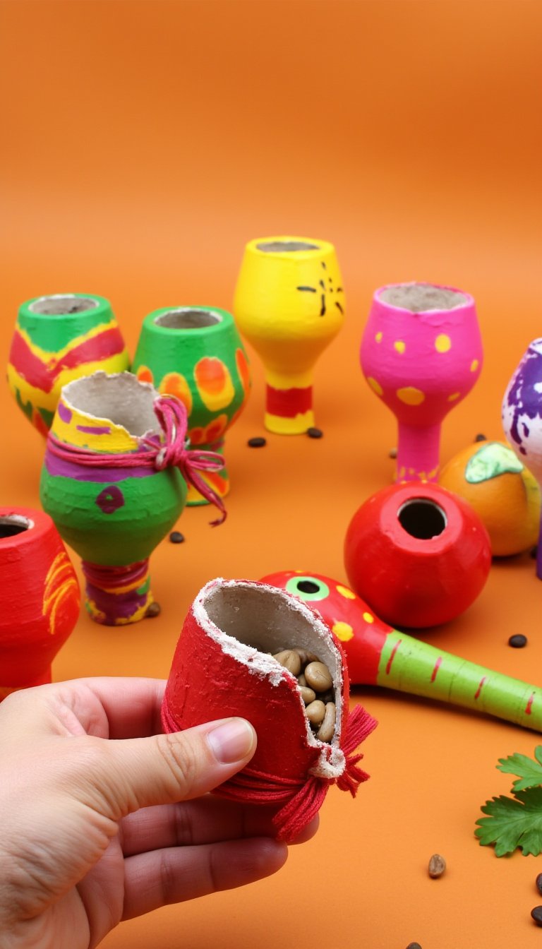 9. Egg Carton Maraca Shakers