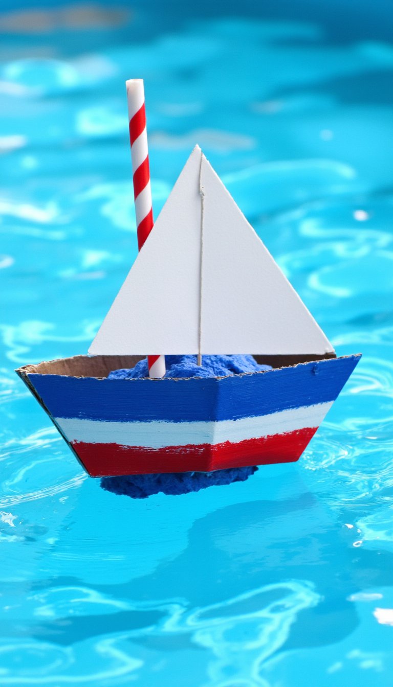 8. Cereal Box Sailboat