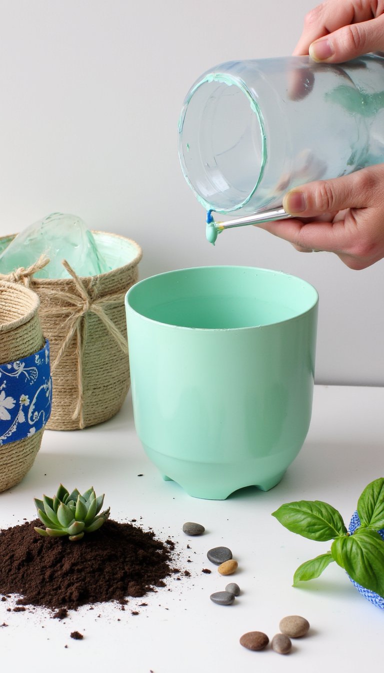 27. Upcycled Bottle Planters