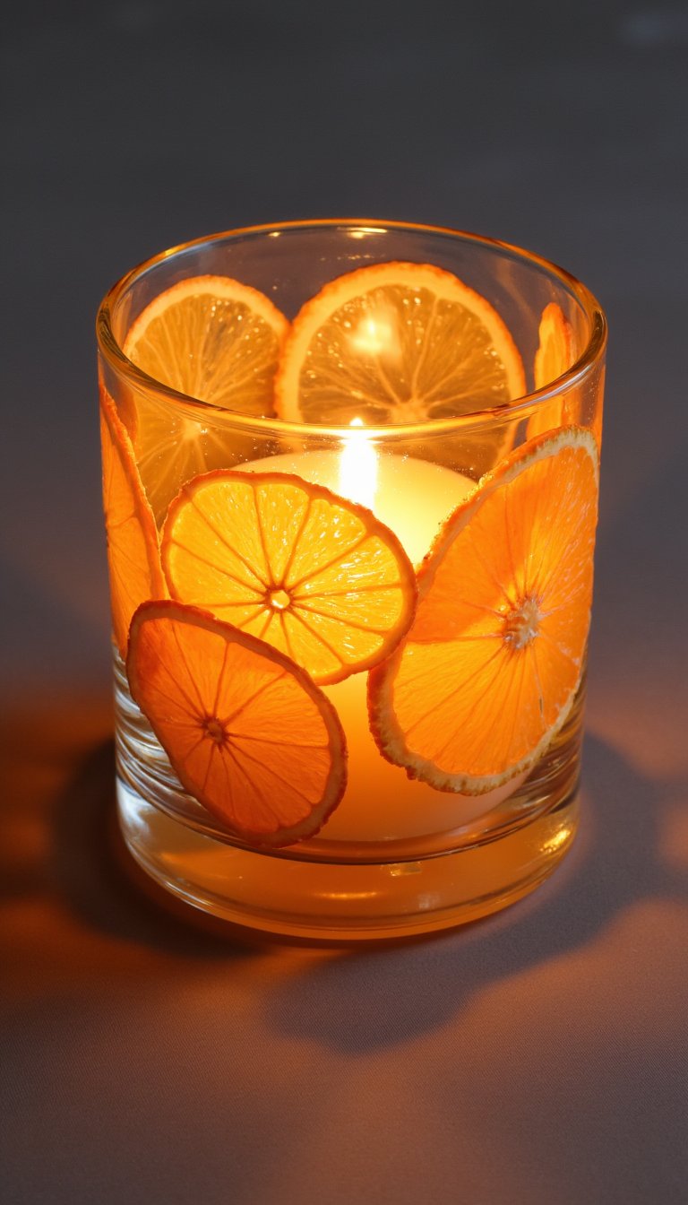 8. Citrus-Slice Candle Holders