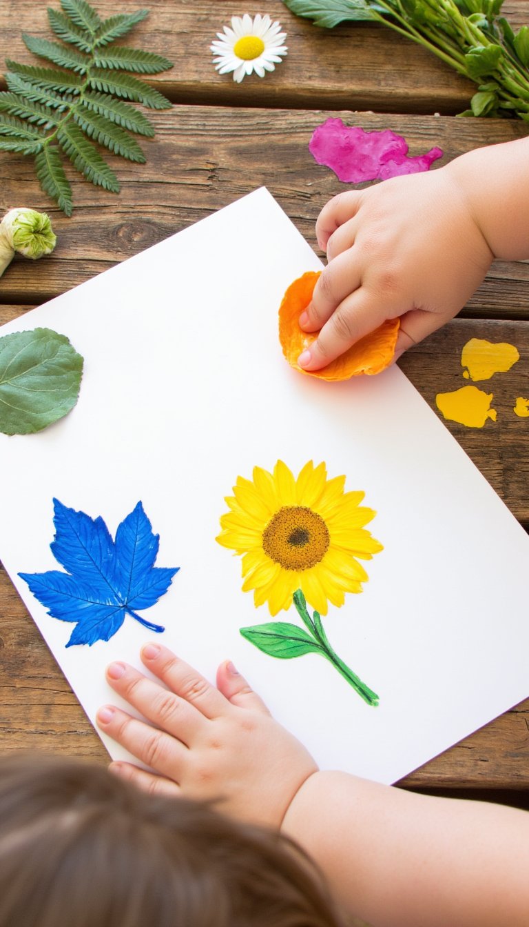 13. Leaf and Flower Print Garden