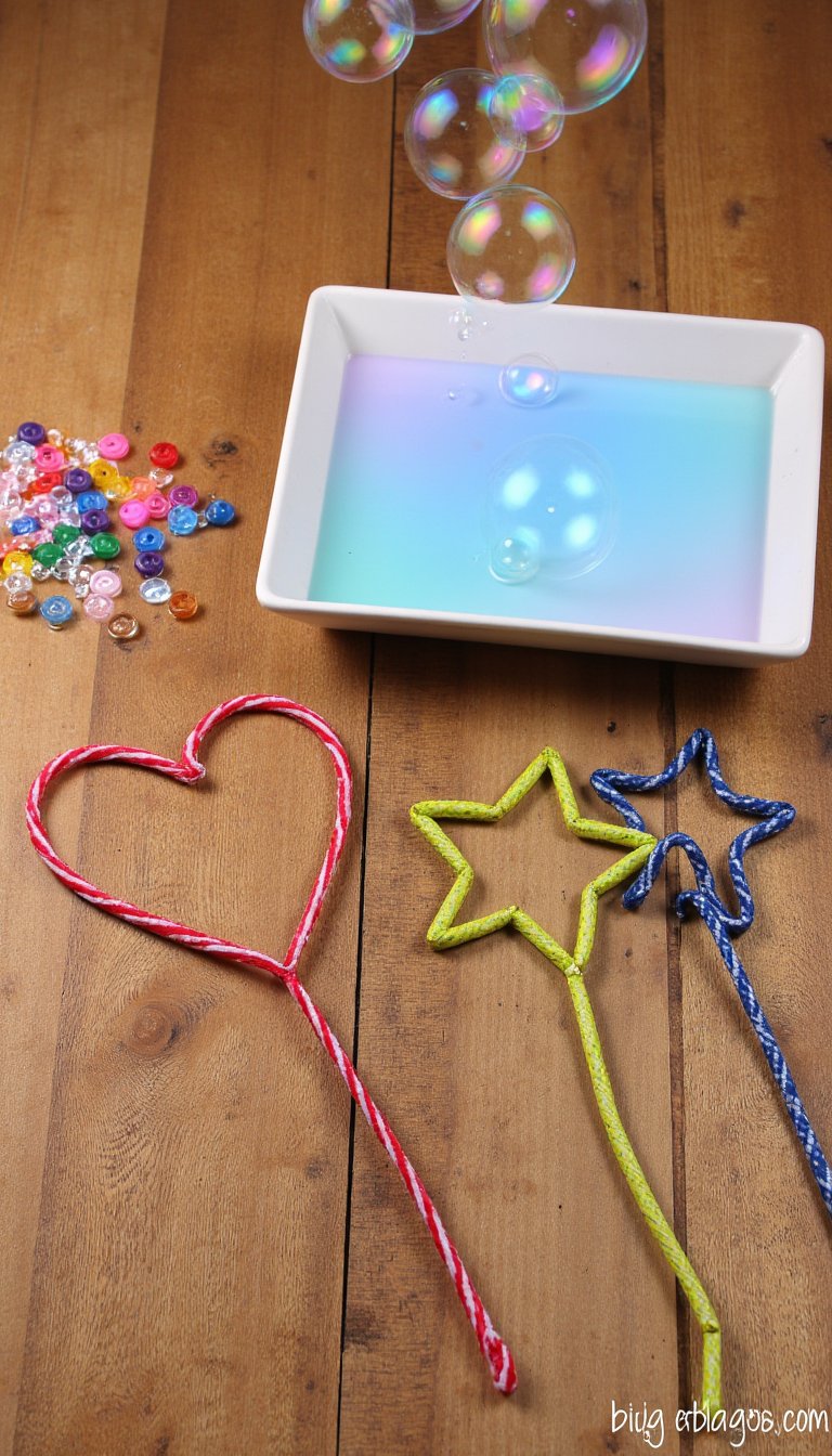 1. DIY Bubble Wands (Because You Can Never Have Too Many Bubbles!)
