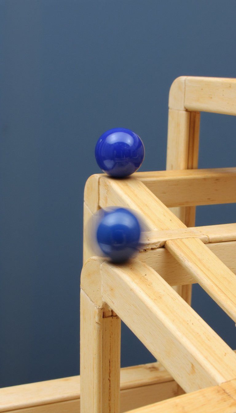 11. Wobbly Popsicle Stick Marble Run