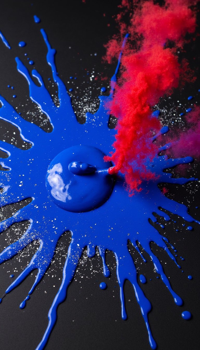 13. Firework Painting with Straws