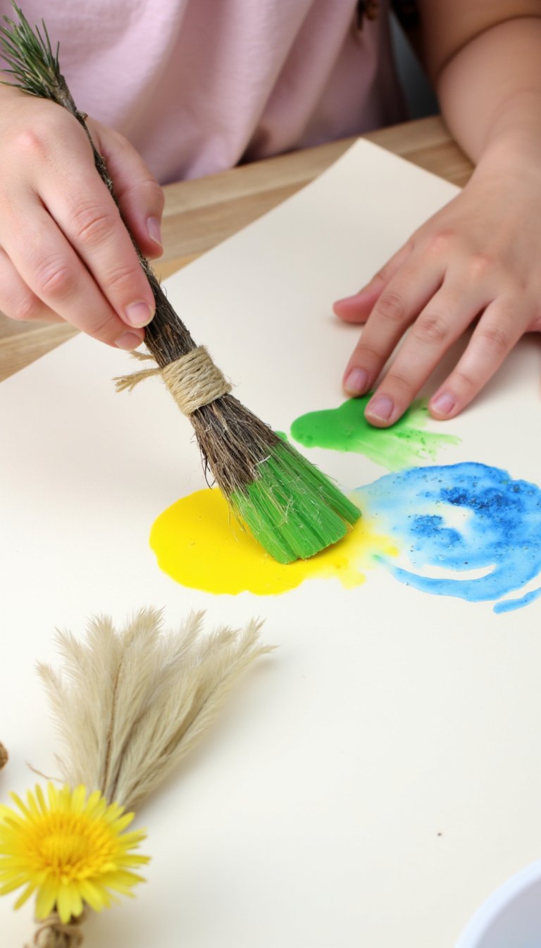 10. DIY Nature Paintbrushes