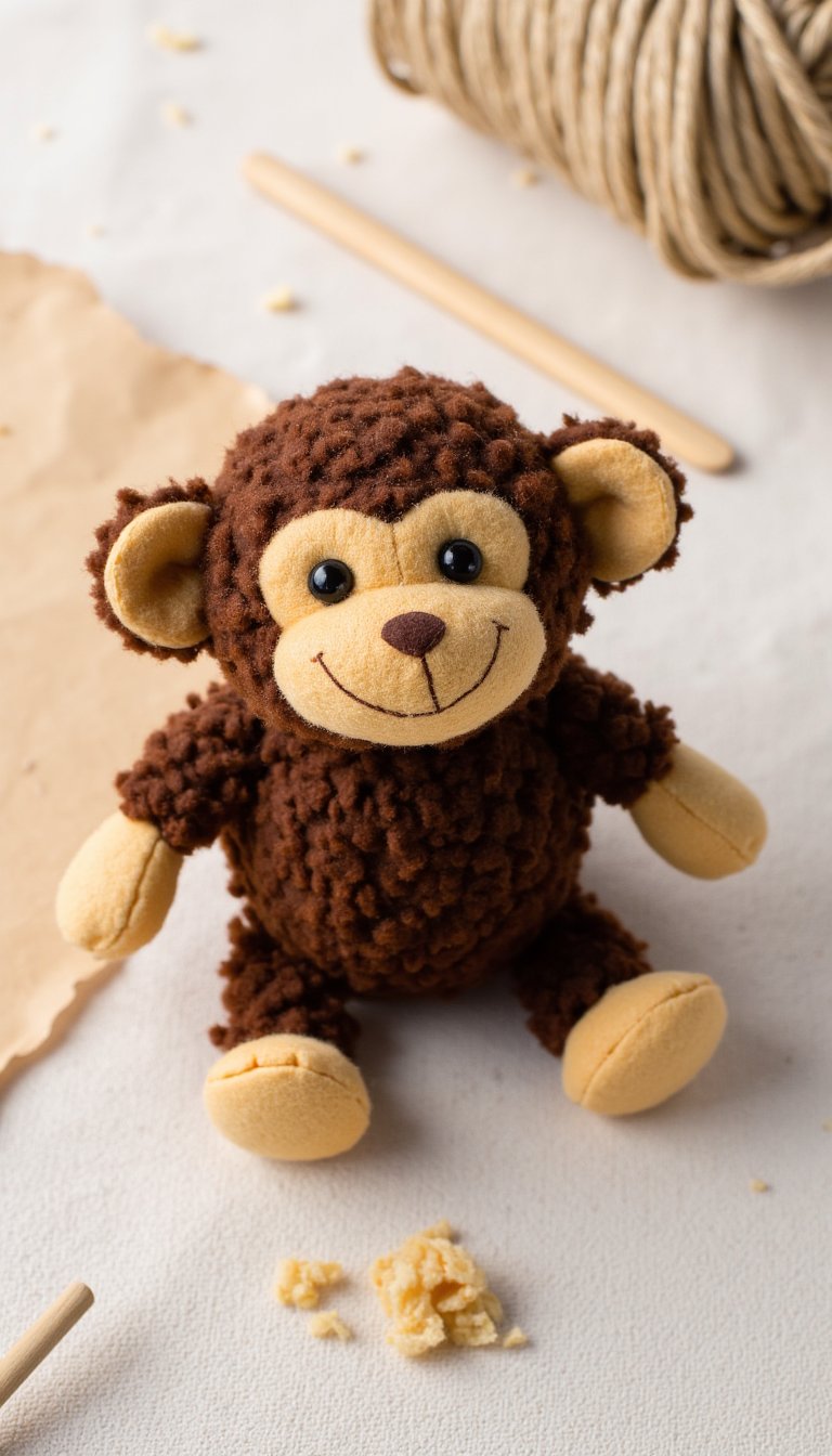 8. Fuzzy Pom-Pom Monkey