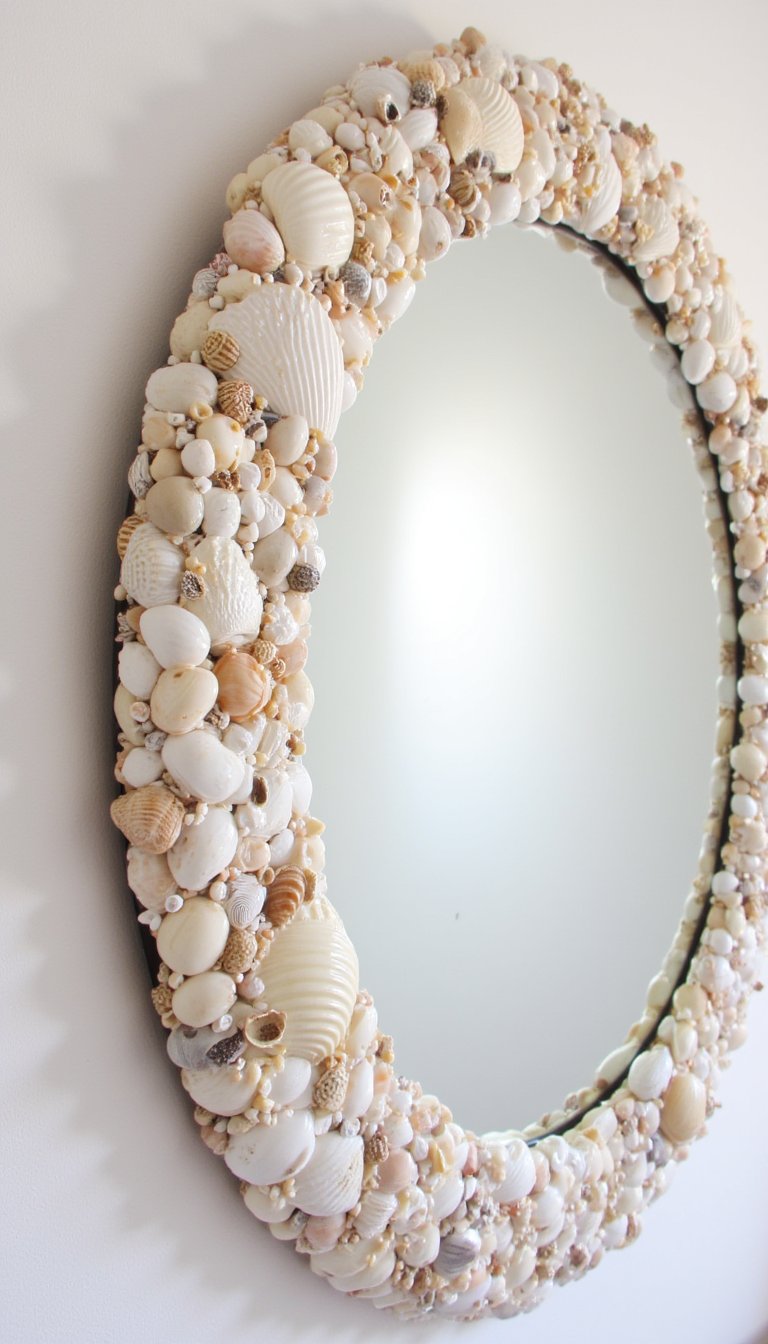 2. Statement Seashell Mirror Frame