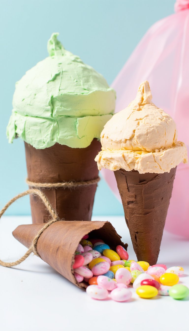 6. Ice Cream Cone Pinatas