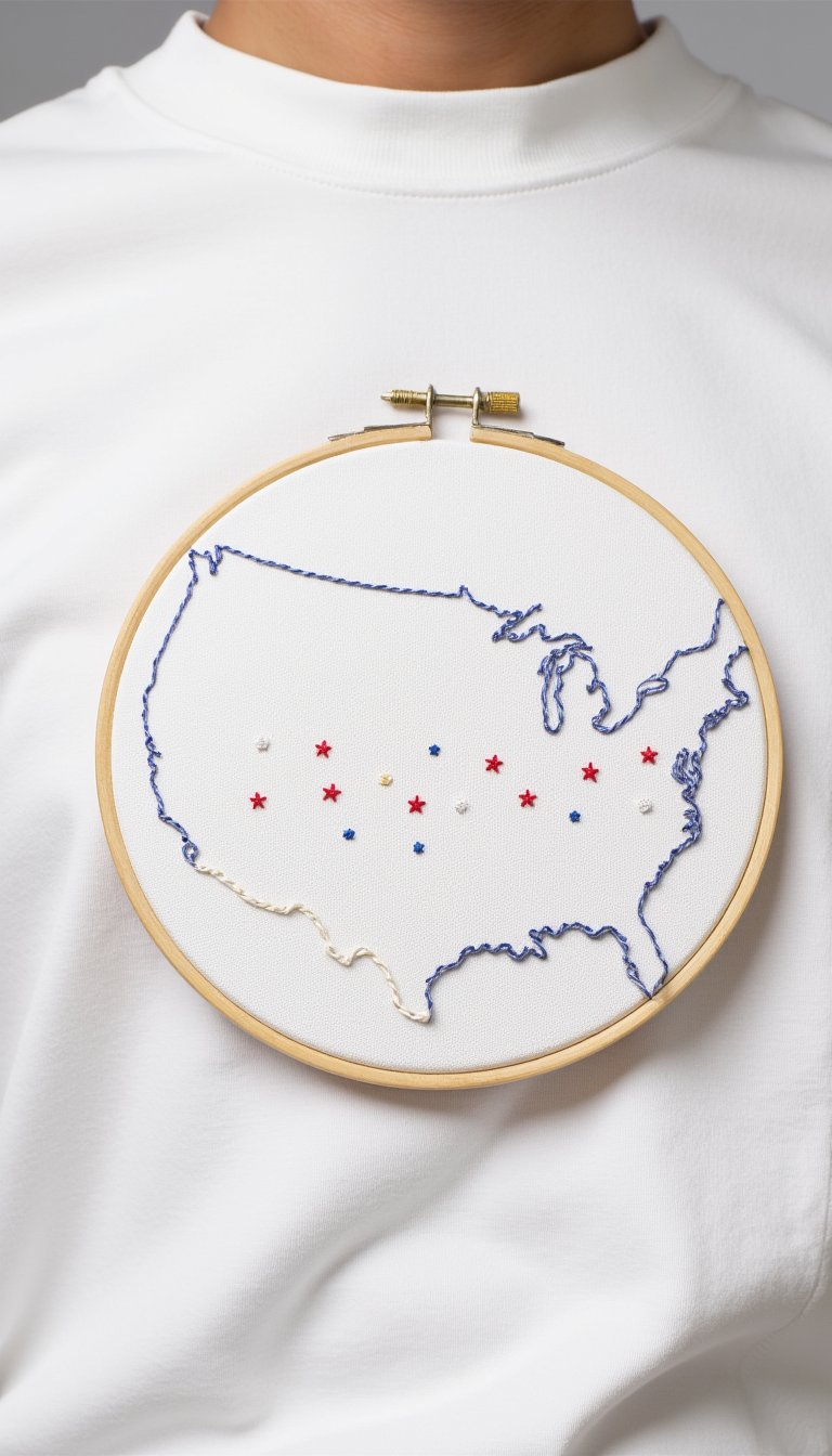 13. Embroidery Hoop Art Shirt