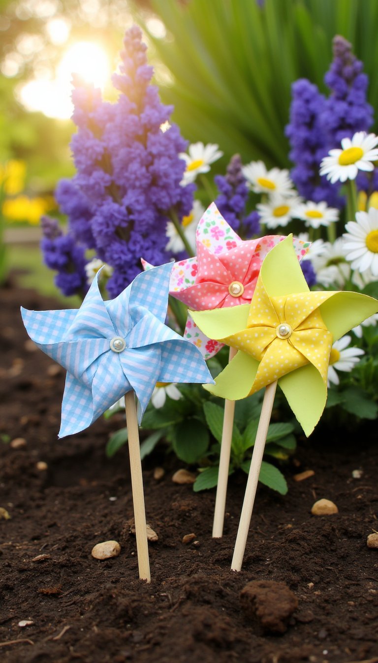 12. Decorative Pinwheels for the Garden