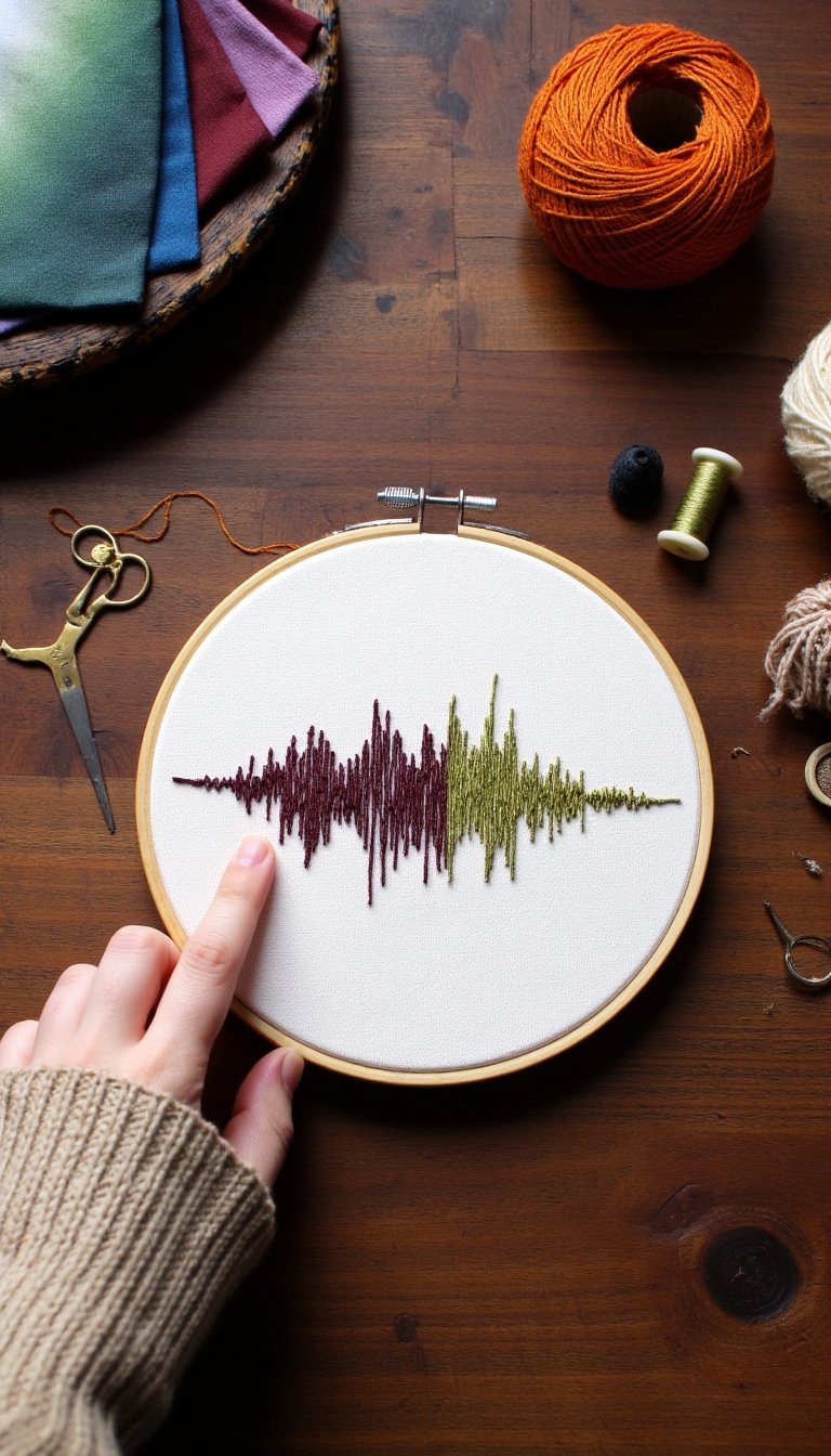 9. Soundwave Embroidery