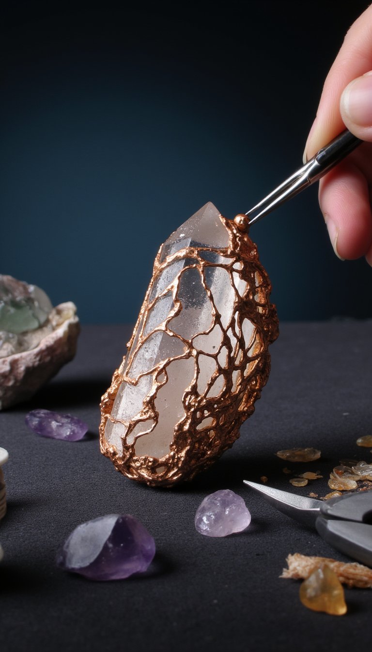 2. Electroformed Crystal Jewelry