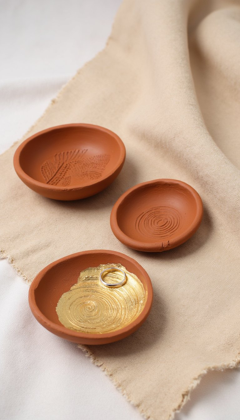 13. Stamped Clay Jewelry Dishes